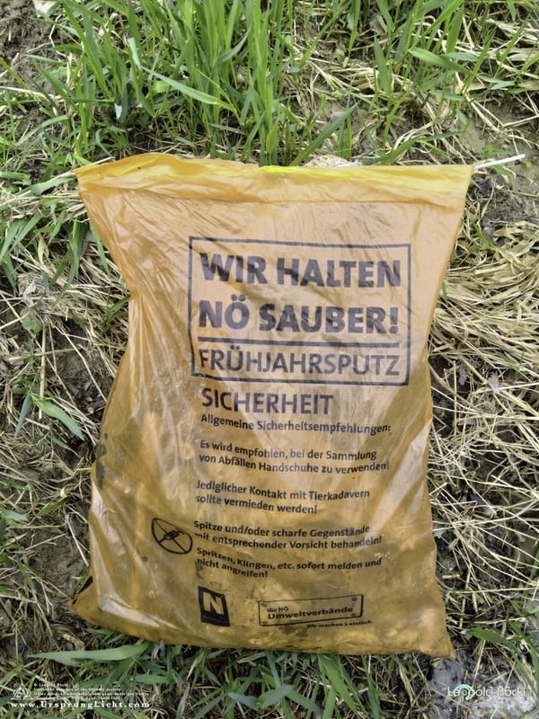 Sammelsack für den gefundenen Müll